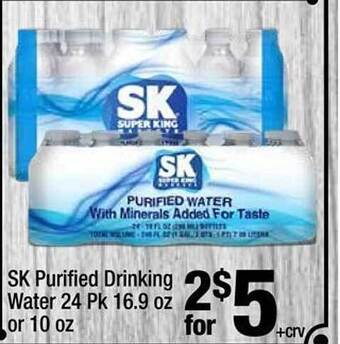Super King Markets Sk Purified Drinking Water offer