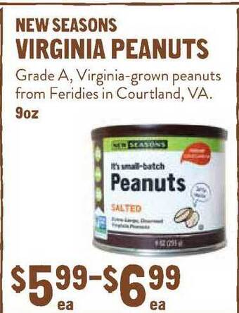New Seasons Market New Seasons Virginia Peanuts offer