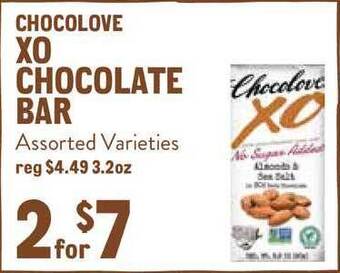 New Seasons Market Chocolove XO Chocolate Bar offer
