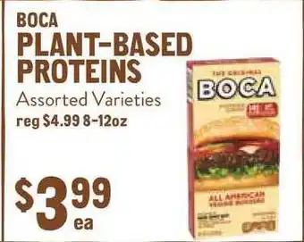 New Seasons Market Boca Plant-based Proteins offer