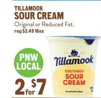 New Seasons Market Tillamook Sour Cream offer