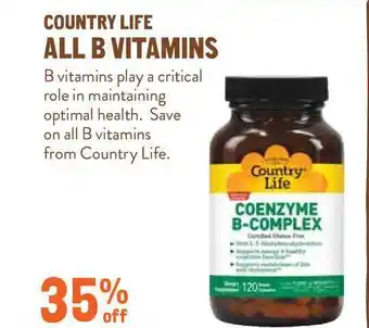 New Seasons Market Country Life All B Vitamins offer