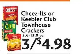 Sunset Foods Cheez-its Or Keebler Club Townhouse Crackers offer