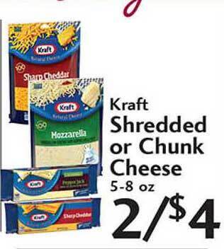 Sunset Foods Kraft Shredded Or Chunk Cheese offer