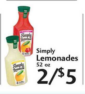 Sunset Foods Simply Lemonades offer