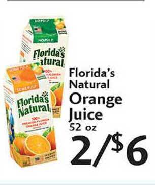 Sunset Foods Florida's Natural Orange Juice offer