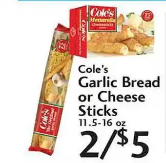 Sunset Foods Cole's Garlic Bread Or Cheese Sticks offer