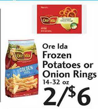 Sunset Foods Ore Ida Frozen Potatoes Or Onion Rings offer