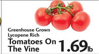 Sunset Foods Greenhouse Grown Lycopene Rich Tomatoes On The Vine offer