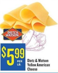 Homeland Market Dietz & Watson Yellow American Cheese offer