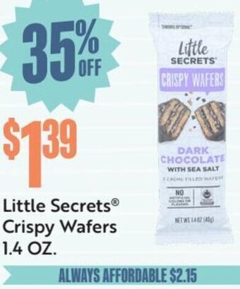 Natural Grocers Little Secrets Crispy Wafers 1.4 oz. offer