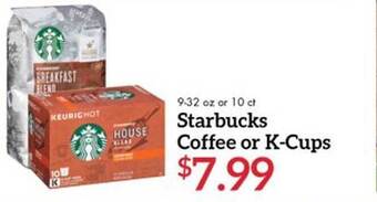 Meijer Starbucks Coffee Or K-Cups offer