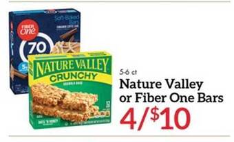 Meijer Nature Valley Or Fiber One Bars offer