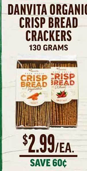 Central Market Danvita Organic Crisp Bread Crackers offer