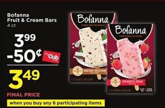 Cub Foods Bofanna Fruit & Cream Bars offer