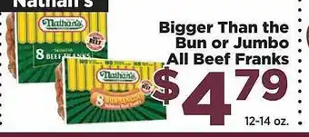 Food Town Store Bigger Than The Bun Or Jumbo All Beef Franks offer