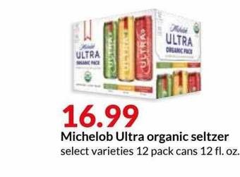 Hy-Vee Michelob Ultra Organic Seltzer offer