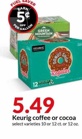 Hy-Vee Keurig Coffee Or Cocoa offer