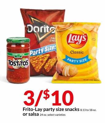 Hy-Vee Frito-Lay Party Size Snacks offer