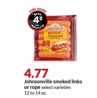 Hy-Vee Johnsonville Smoked Links Or Rope offer