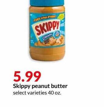 Hy-Vee Skippy Peanut Butter offer