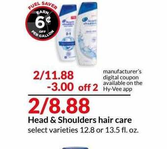 Hy-Vee Head & Shoulders Hair Care offer