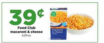 Hy-Vee Food Club Macaroni & Cheese offer