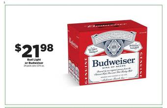 Hy-Vee Bud Light Or Budweiser offer