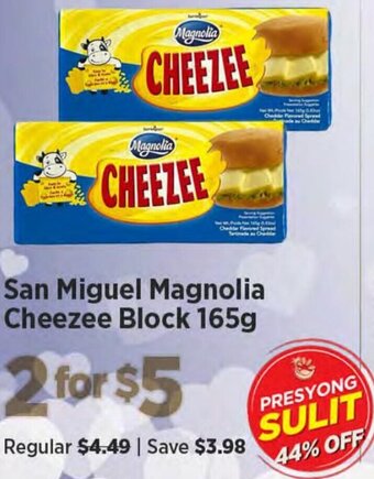 Island Pacific Market San Miguel Magnolia Cheezee Block 165g offer