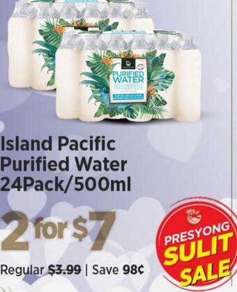 Island Pacific Market Island Pacific Purified Water 24Pack/500ml offer