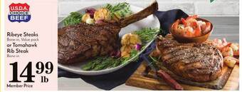 Pavilions Ribeye Steaks Or Tomahawk Rib Steak offer