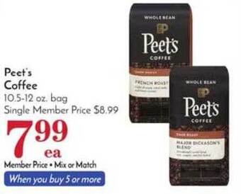 Pavilions Peet's Coffee offer