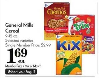Pavilions General Mills Cereal offer