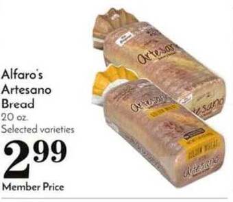Pavilions Alfaro's Artesano Bread offer