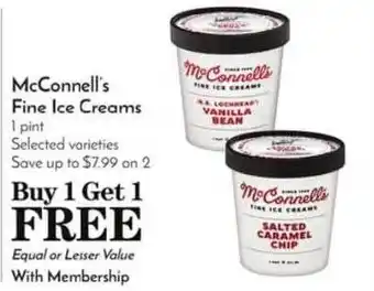Pavilions McConnell's Fine Ice Cream offer