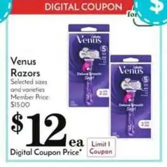 Pavilions Venus Razors offer