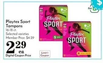 Pavilions Playtex Sport Tampons offer