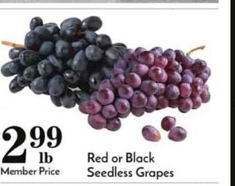 Pavilions Red Or Black Seedless Grapes offer