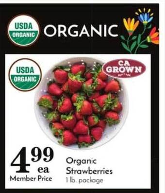 Pavilions Organic Strawberries offer