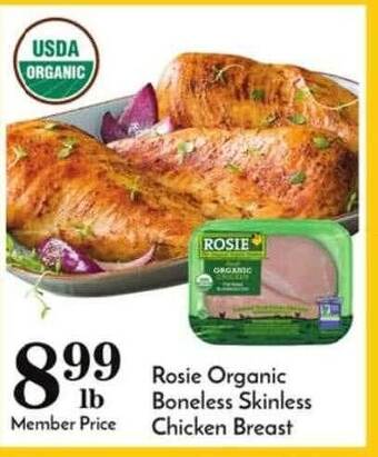 Pavilions Rosie Organic Boneless Skinless Chicken Breast offer