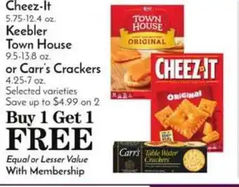 Pavilions Cheez-it, Keebler Town House Or Carr's Crackers offer