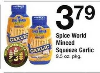 Safeway Spice World Minced Squeeze Garlic offer
