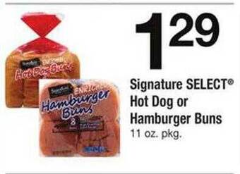 Safeway Signature Select Hot Dog Or Hamburger Buns offer