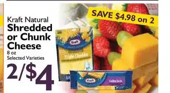 Festival Foods Kraft Natural Shredded Or Chunk Cheese offer