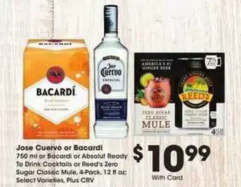 Ralphs Jose Cuervo Or Bacardi offer