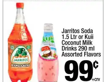 Super King Markets Jarritos Soda 1.5 Ltr Or Kuii Coconut Milk Drinks 290 Ml Assorted Flavors offer