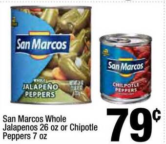 Super King Markets San Marcos Whole Jalapenos 26 Oz Or Chipotle Peppers 7 Oz offer