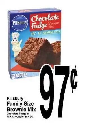 Super Saver Pillsbury Family Size Brownie Mix offer
