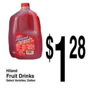 Super Saver Hiland Fruit Drinks offer