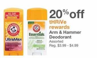 Kinney Drugs Arm & Hammer Deodorant offer